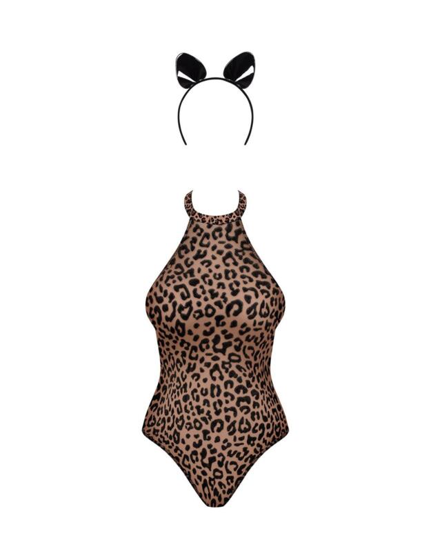 Obsessive Leocatia Bodysuit With Headband - Loveangels