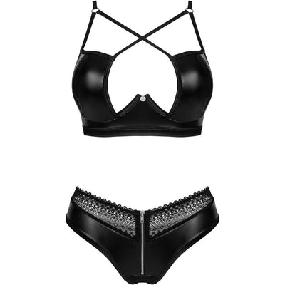 Obsessive Norides 2pc Wet Look Set XL/2XL - Loveangels
