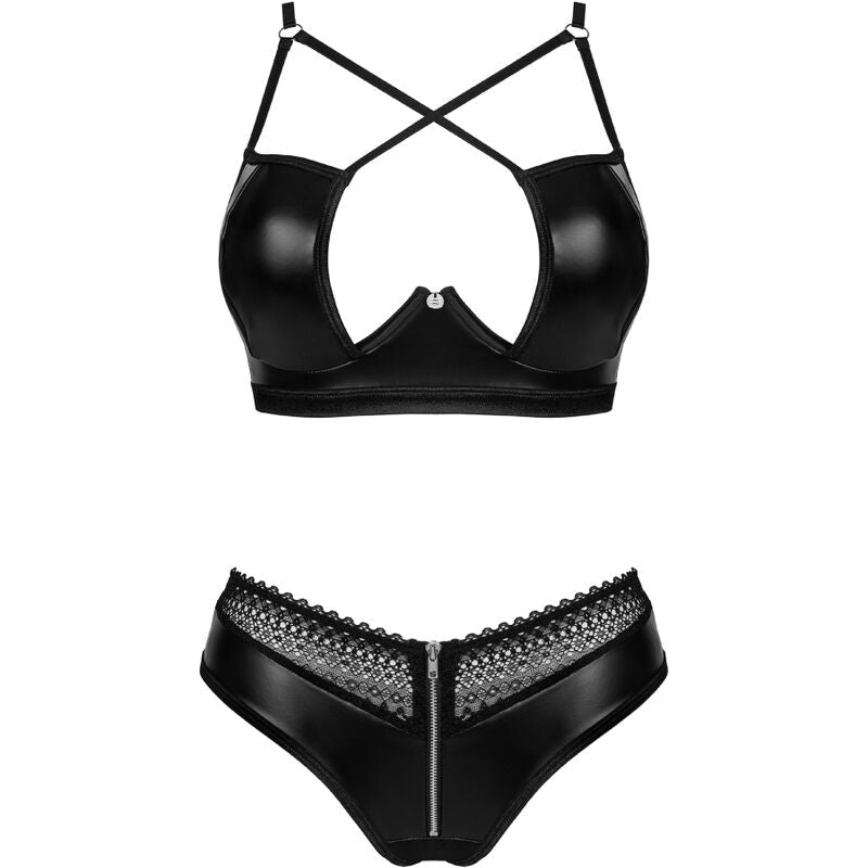 Obsessive Norides 2pc Wet Look Set XL/2XL - Loveangels
