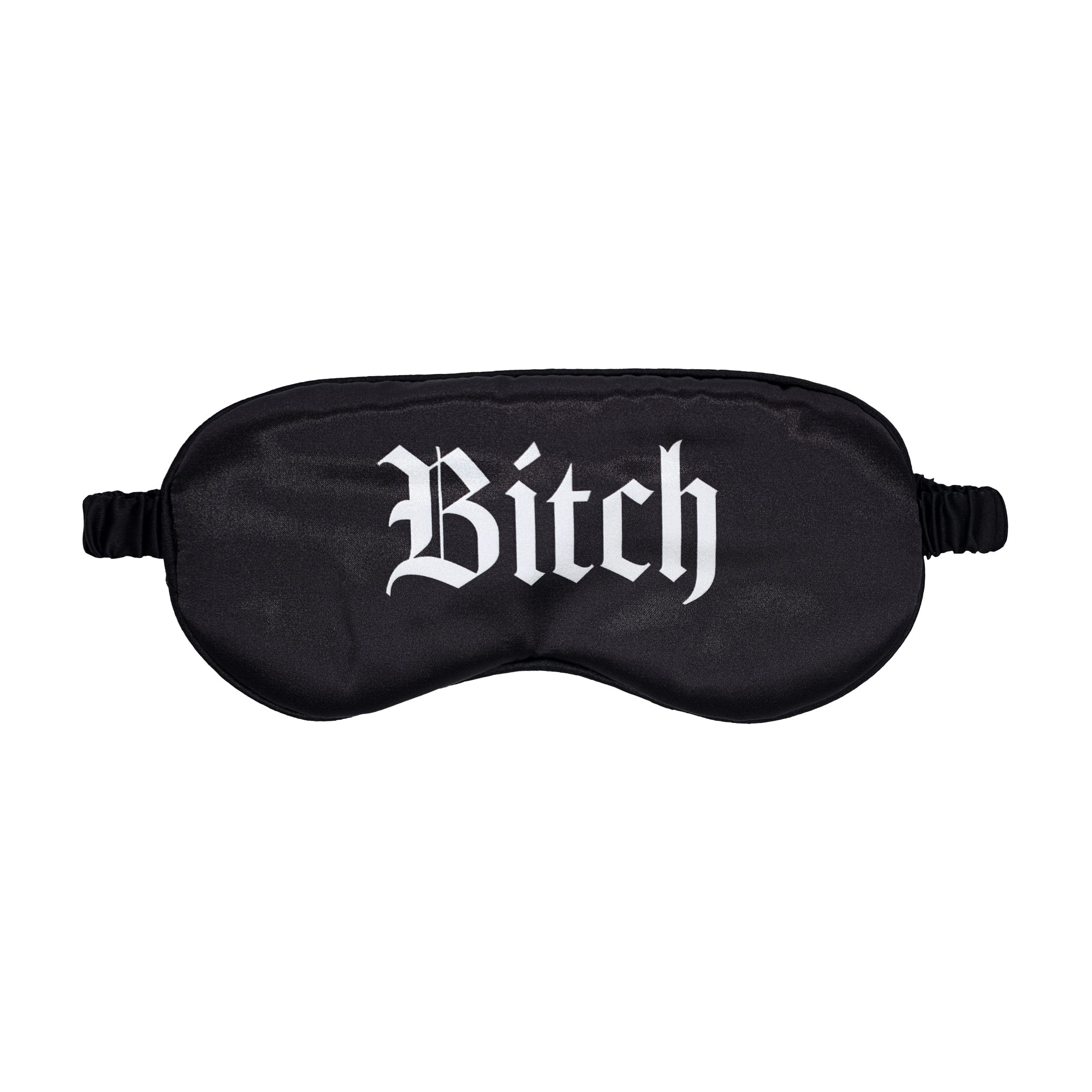 Ouch! Bitch Printed Satin Mask - Black - Loveangels