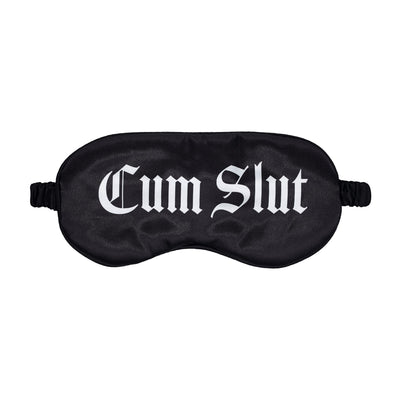 Ouch! Cum Slut - Printed Satin Mask - Black - Loveangels