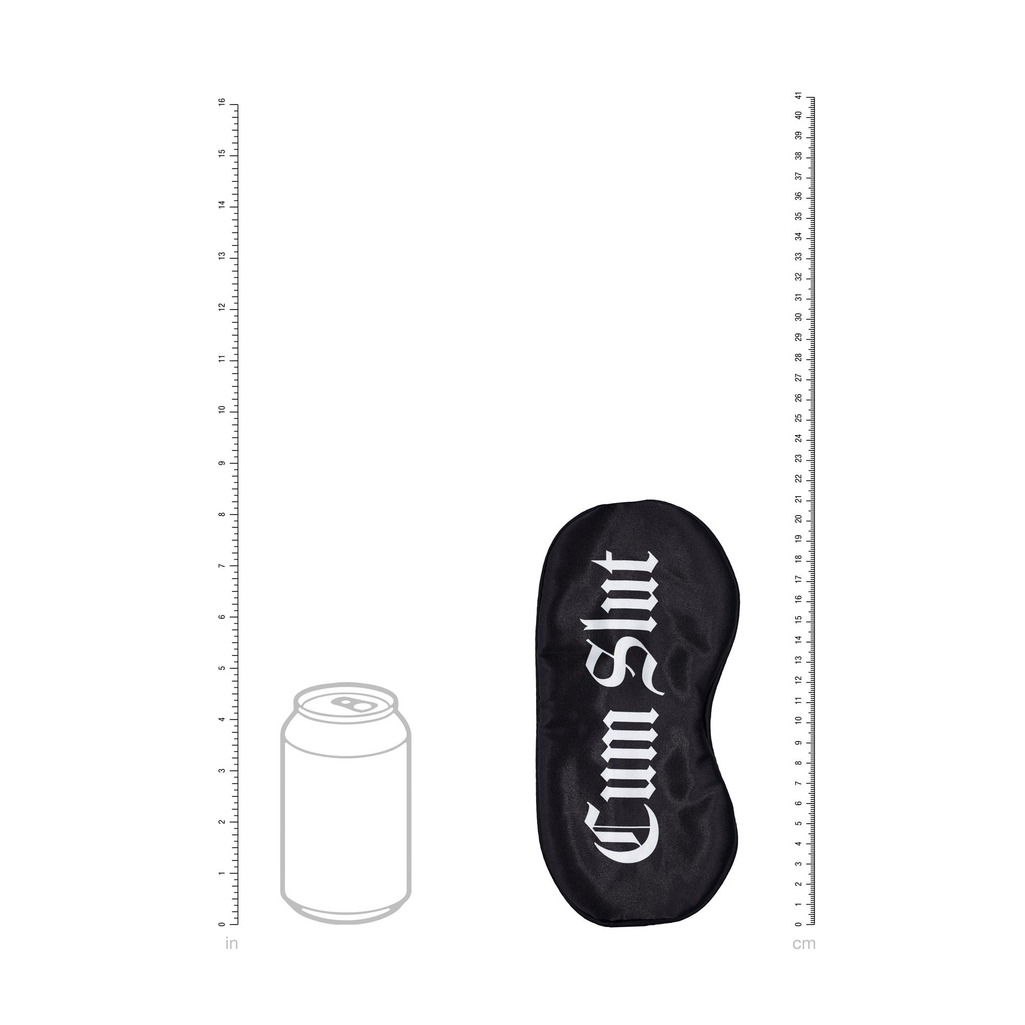 Ouch! Cum Slut - Printed Satin Mask - Black - Loveangels