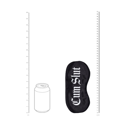 Ouch! Cum Slut - Printed Satin Mask - Black - Loveangels