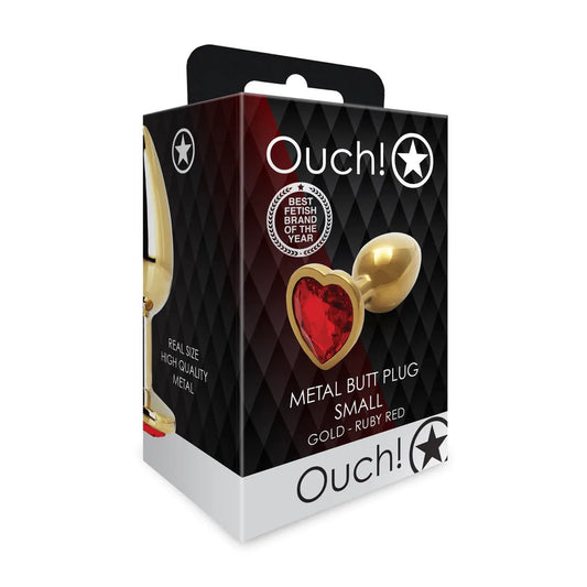 Ouch! Heart Gem Butt Plug - Small - Loveangels
