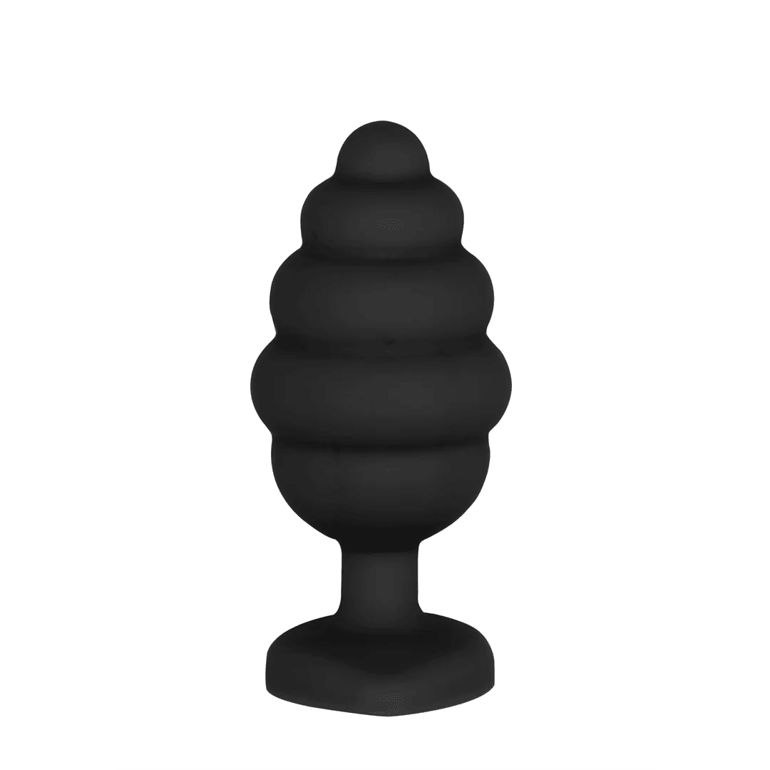 Ouch! Large Ribbed Diamond Heart Plug - Loveangels
