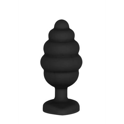 Ouch! Large Ribbed Diamond Heart Plug - Loveangels