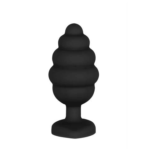 Ouch! Large Ribbed Diamond Heart Plug - Loveangels