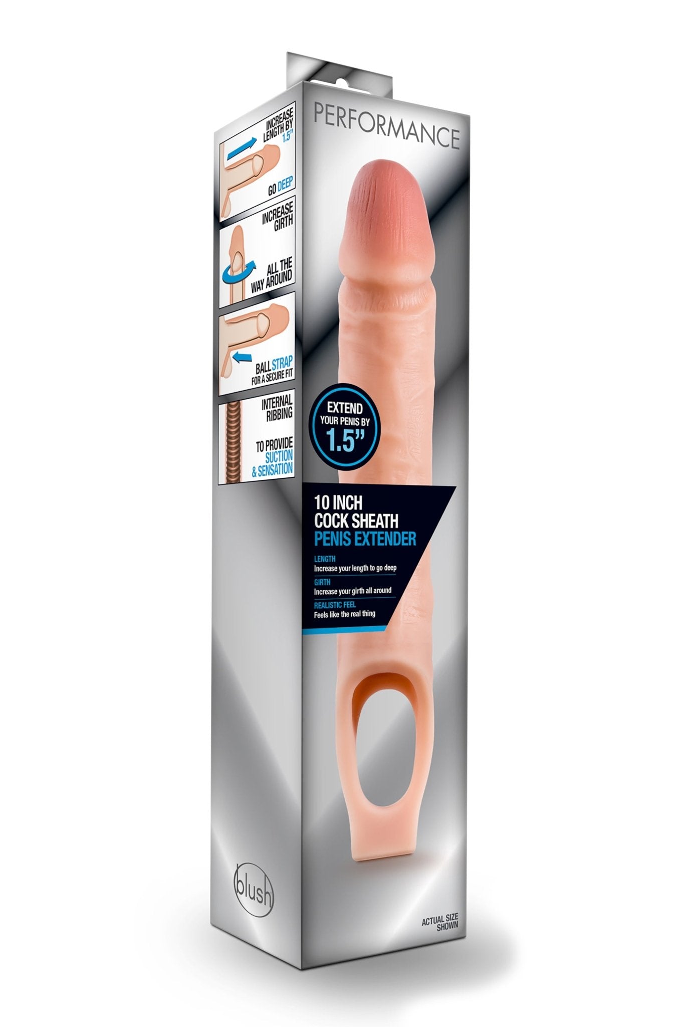 Performance 10 Inch Cock Extender Sheath - Loveangels