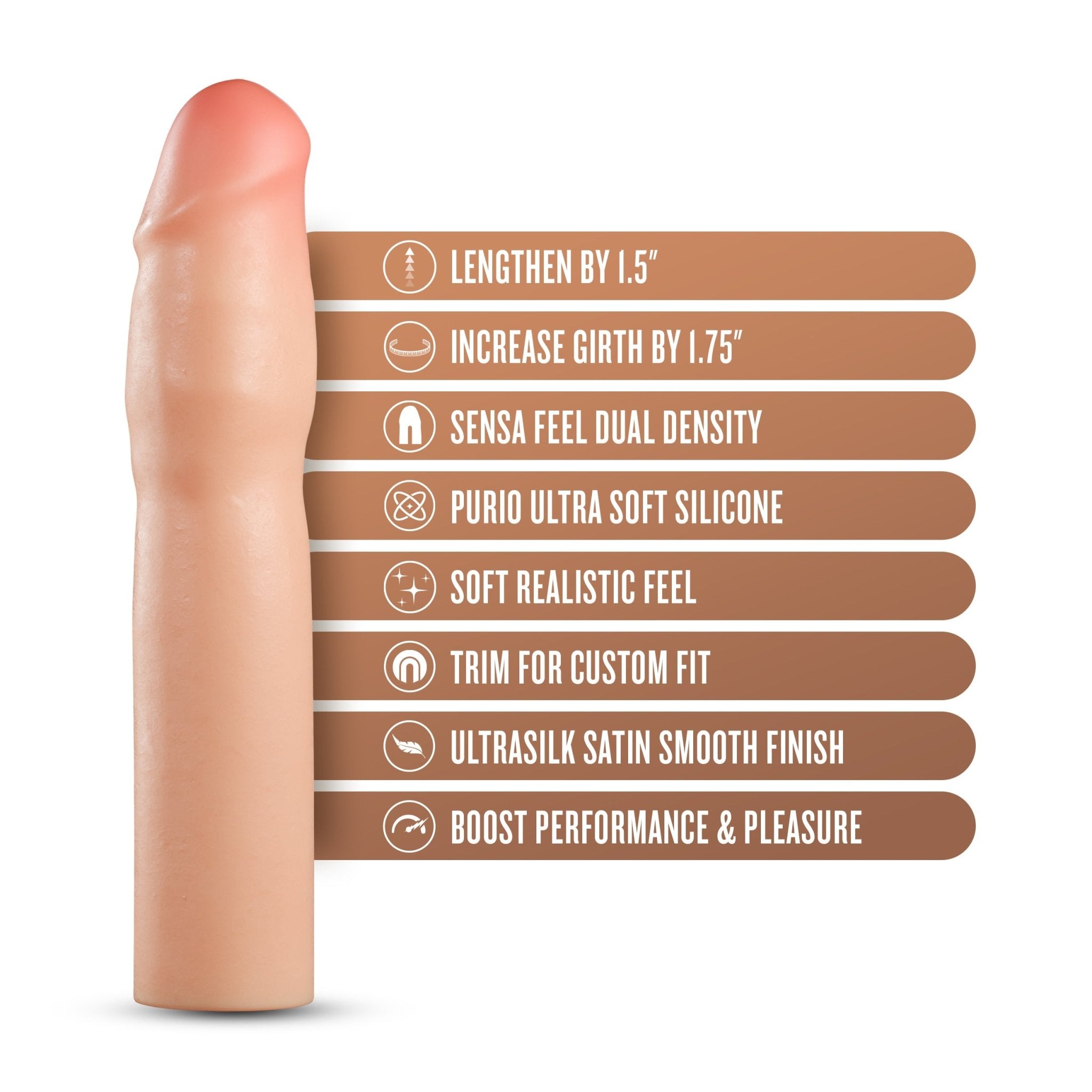 Performance Plus 1.5 Inch Silicone Penis Xtender - Loveangels