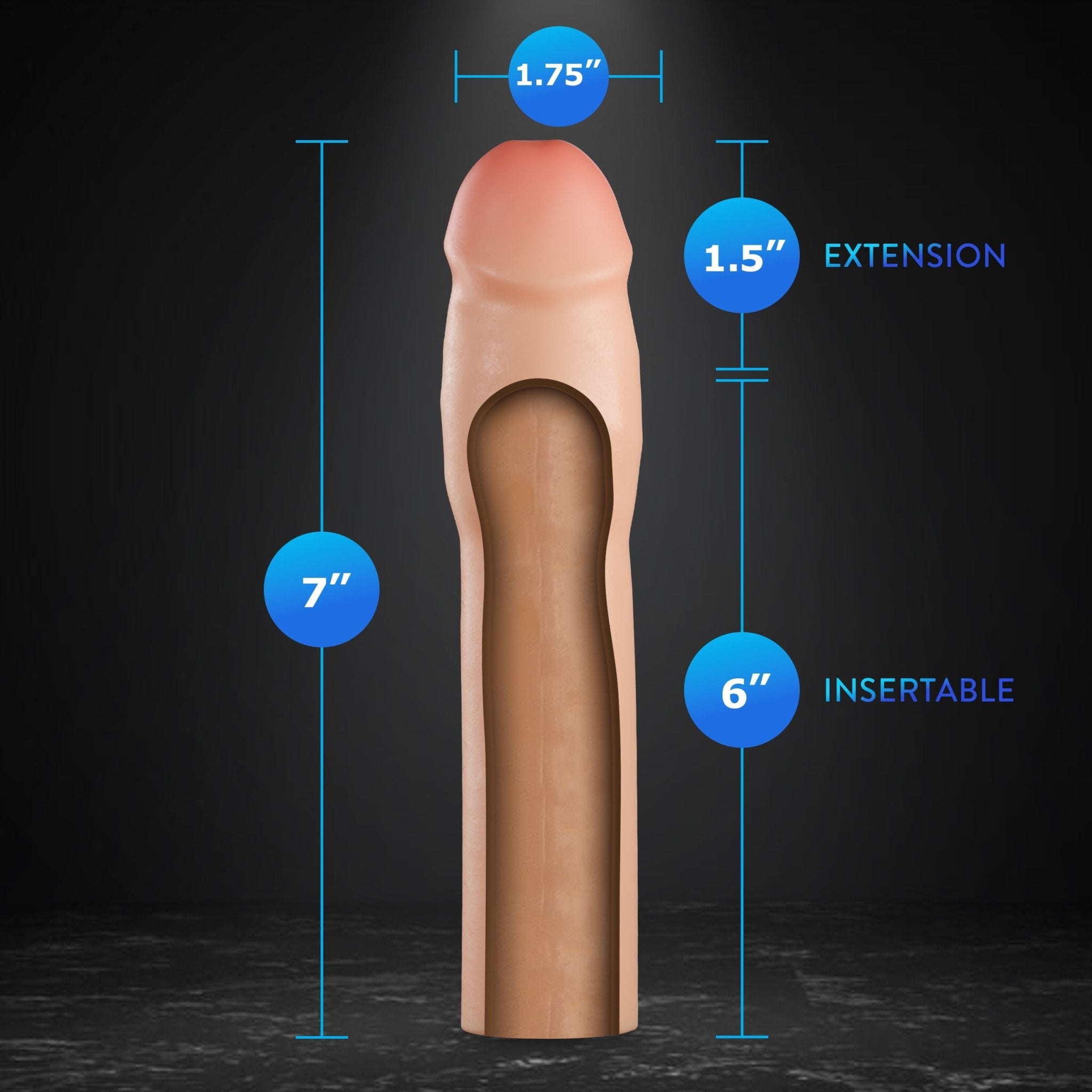 Performance Plus 1.5 Inch Silicone Penis Xtender - Loveangels