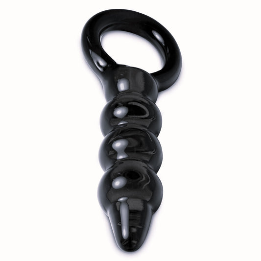 Loveangels Nubby Glass Anal Plug With Ring Handle