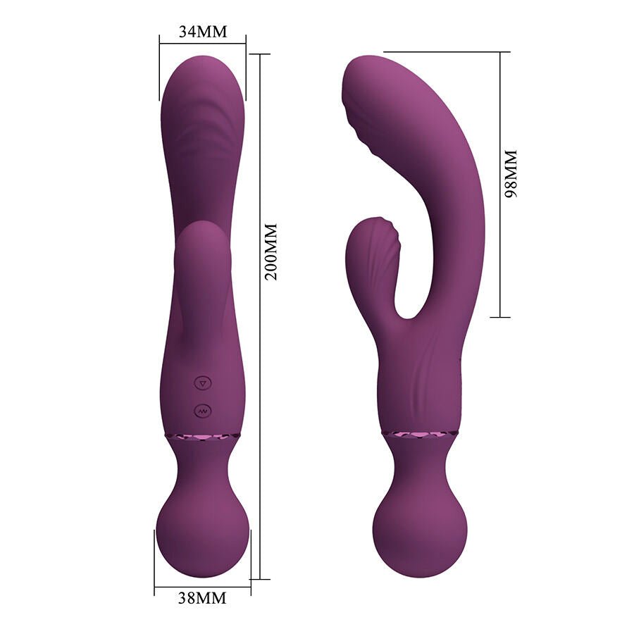 Pretty Love All Rounder Vibrating Wand Rabbit - Loveangels