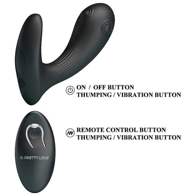 Pretty Love Mirabelle Prostate Vibrator with Remote Control - Loveangels