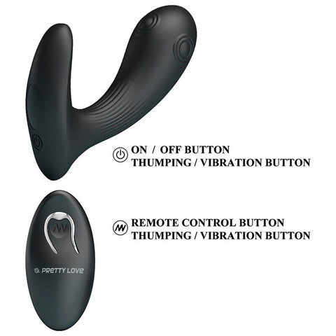 Pretty Love Mirabelle Prostate Vibrator with Remote Control - Loveangels