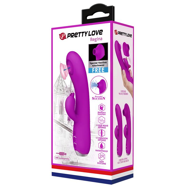 Pretty Love Regina Vibrator With Attachment - Loveangels