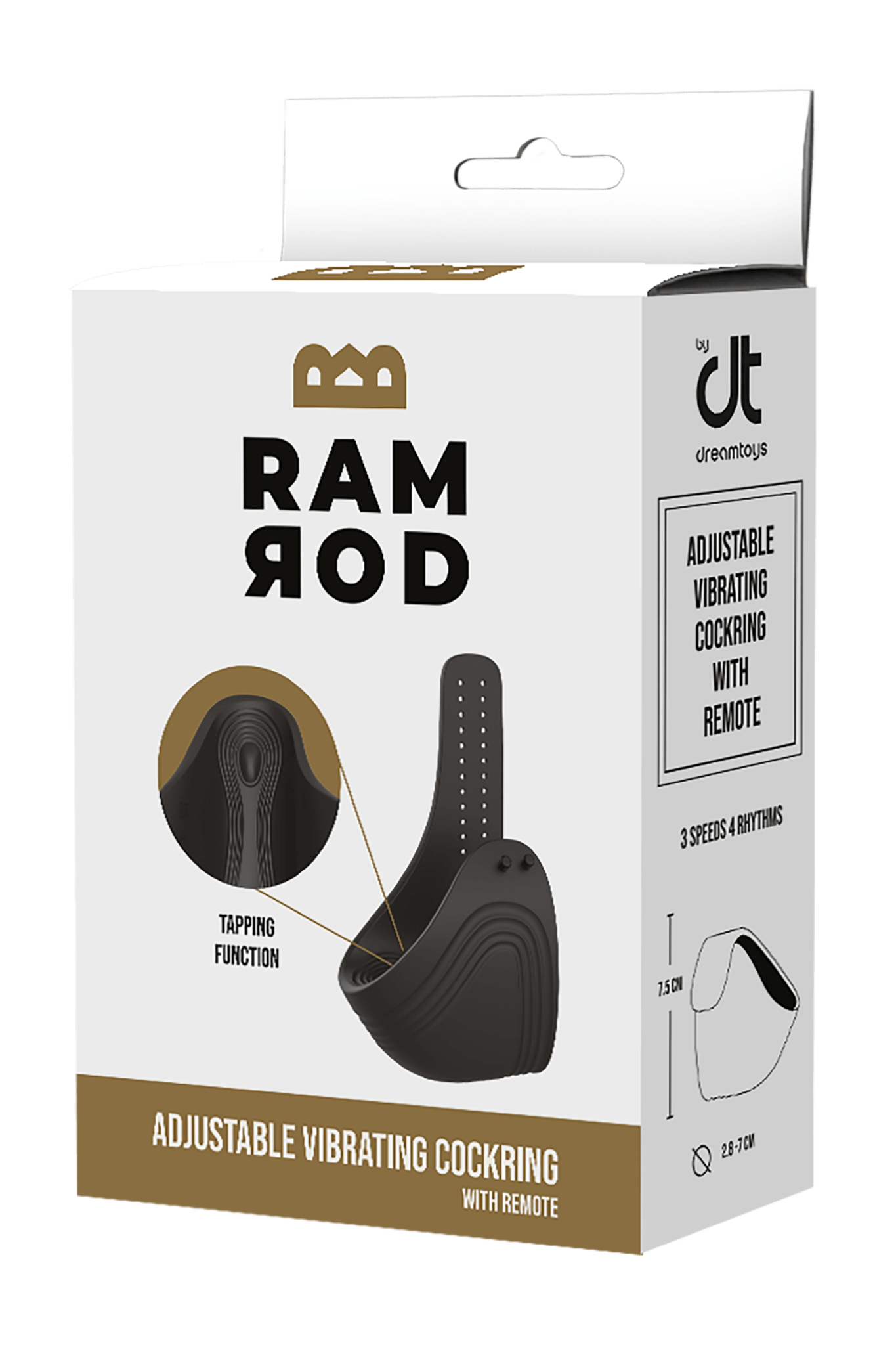 Ramrod Adjustable Vibrating Cockring with Remote - Loveangels