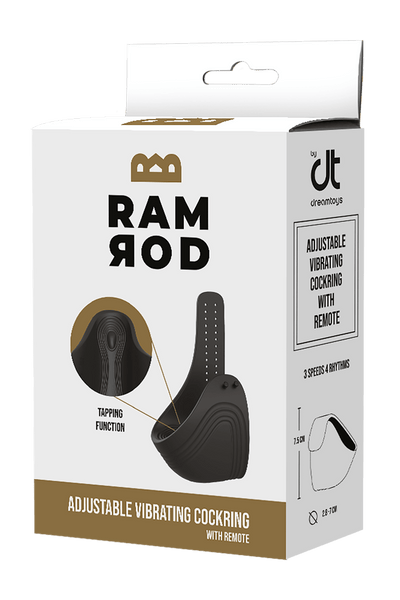Ramrod Adjustable Vibrating Cockring with Remote - Loveangels