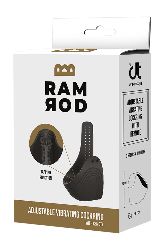 Ramrod Adjustable Vibrating Cockring with Remote - Loveangels