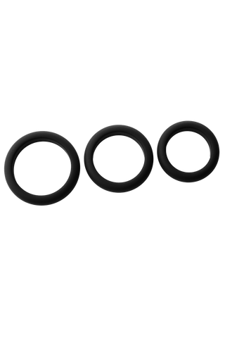 Ramrod Smooth Silicone Cockring 3pk - Loveangels