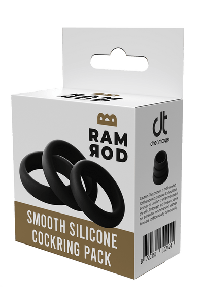 Ramrod Smooth Silicone Cockring 3pk - Loveangels
