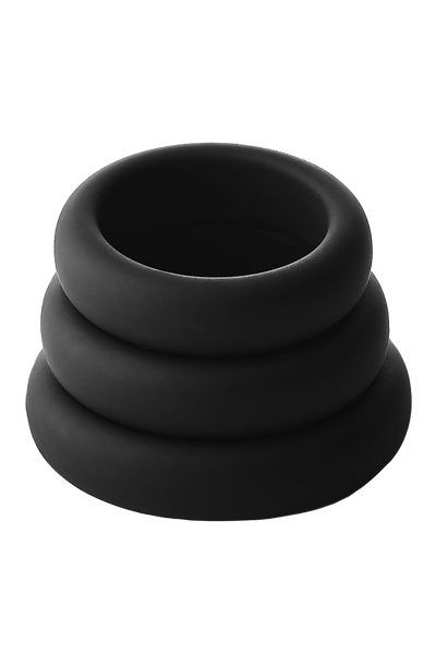 Ramrod Smooth Silicone Cockring 3pk - Loveangels