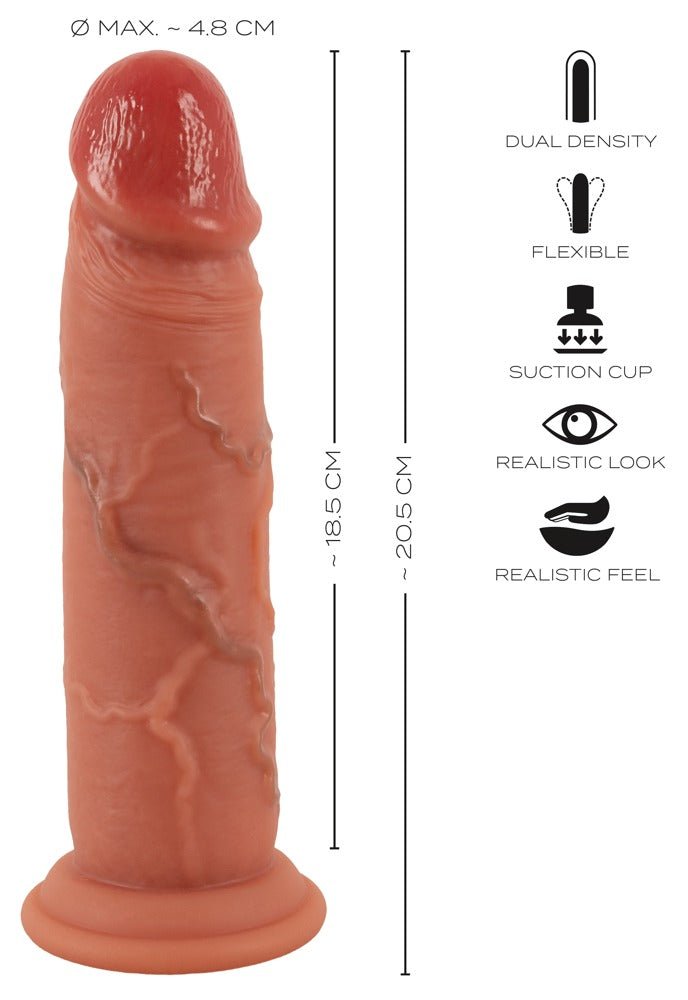 Realistixxx Real Skin 20.5cm Dual Density Dildo - Loveangels