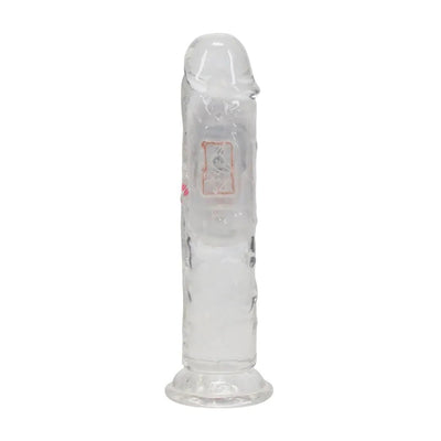 Realrock 6 Inch Transparent LED Vibrating TPE Dildo - Loveangels