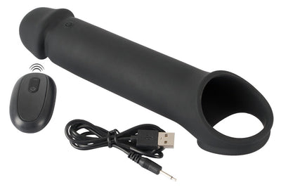 Rebel Remote Control Vibrating Penis Extension Sleeve - Loveangels