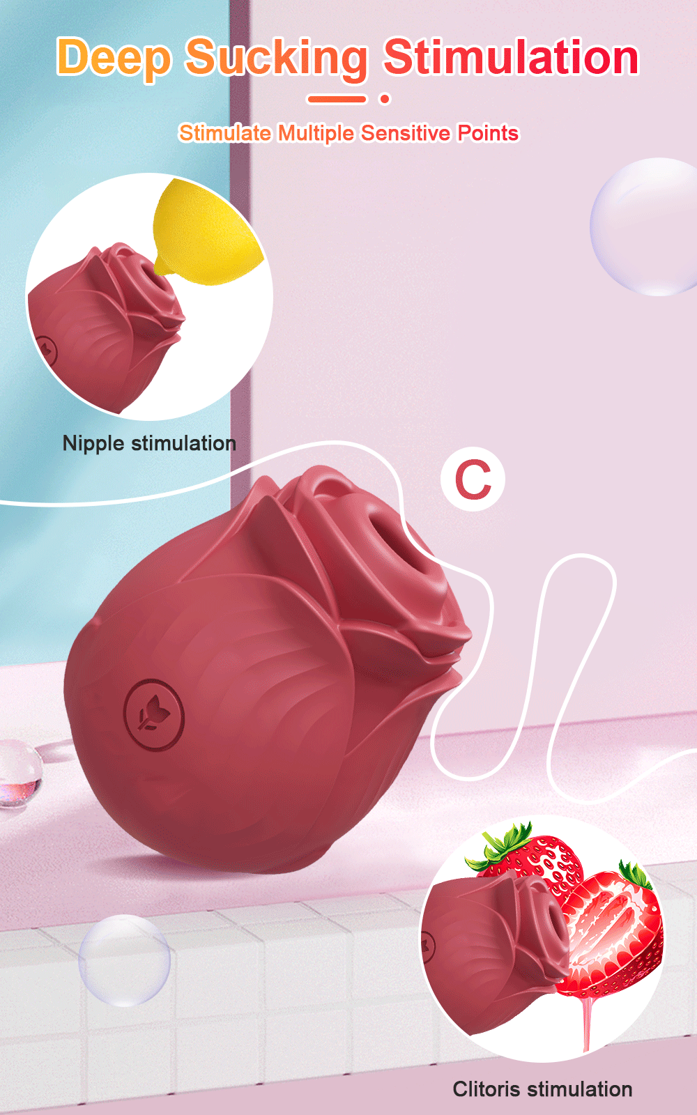 Loveangels Rose Clitoris Air Wave Stimulator