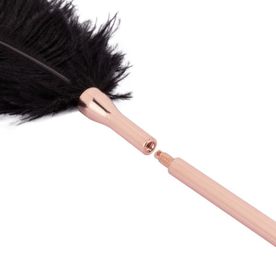 Rosy Gold Feather Tickler & Whip - Loveangels