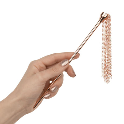 Rosy Gold Feather Tickler & Whip - Loveangels