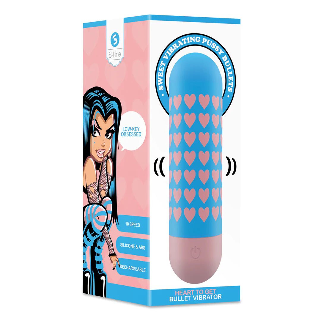S - Line Heart To Get Bullet Vibrator - Loveangels
