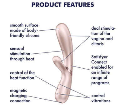Satisfyer Hot Lover Heating Rabbit Vibrator - Loveangels