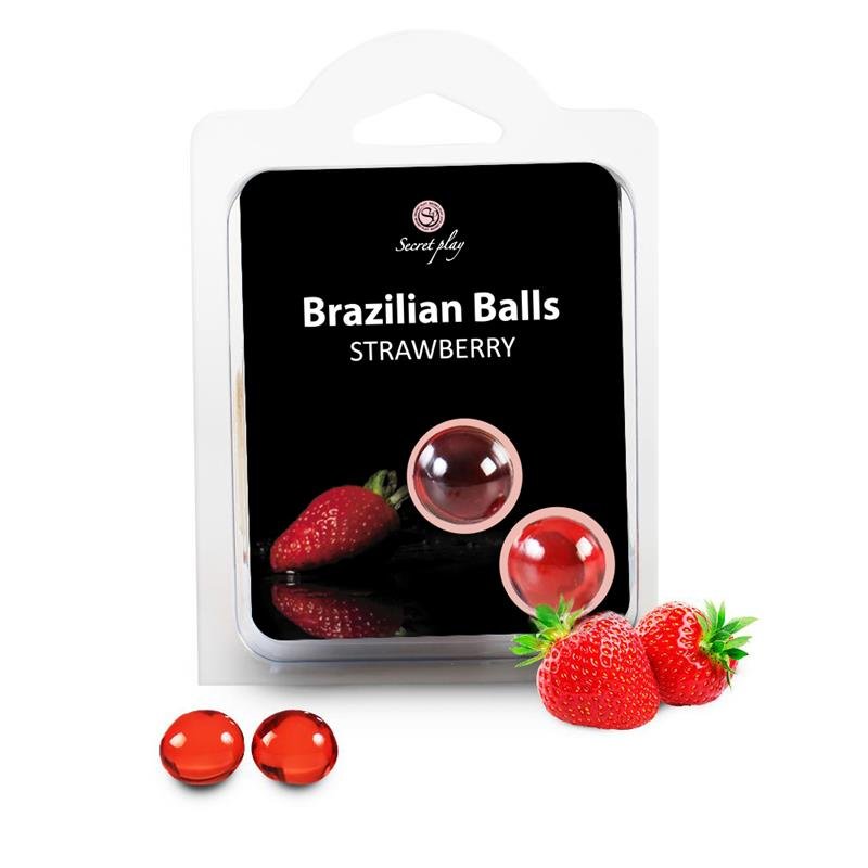 Secret Play 2pk Brazilian Balls Set - Strawberry - Loveangels