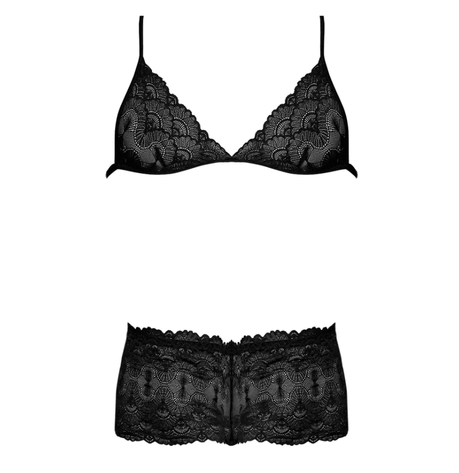 Sexy Time Triangle Bra and Cheeky Brief Set L/XL - Loveangels