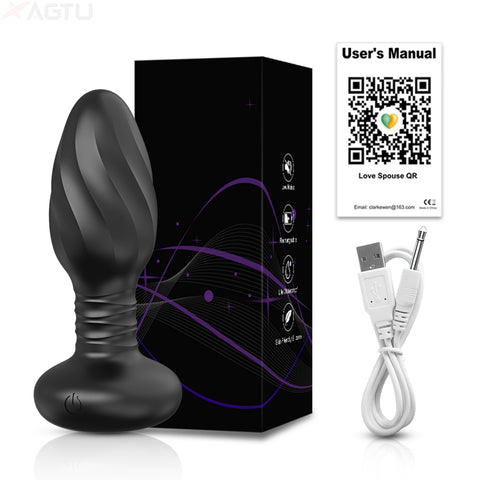 Loveangels Flashing Vibrating, Rotating Butt Plug With App Control