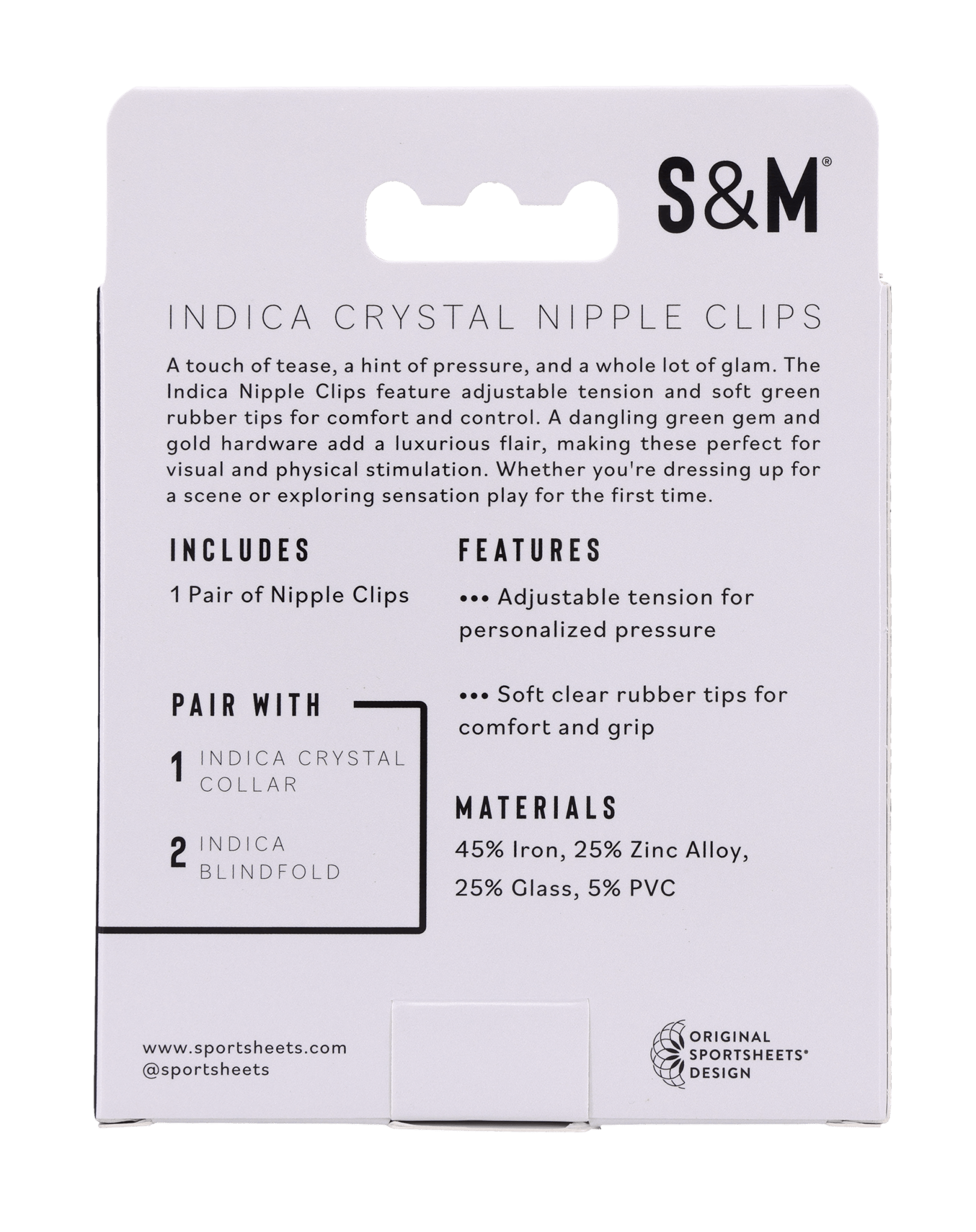 Sportsheets Sex and Mischief Crystal Nipple Clips - Loveangels
