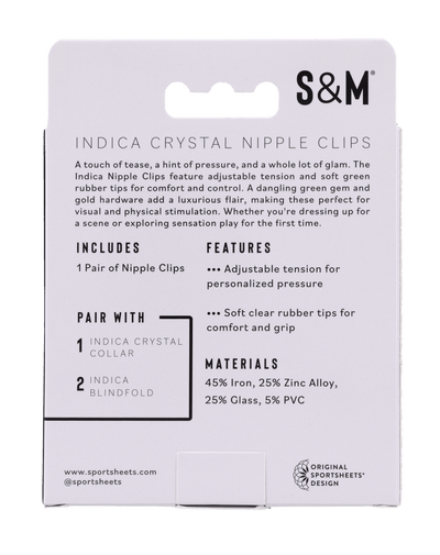 Sportsheets Sex and Mischief Crystal Nipple Clips - Loveangels