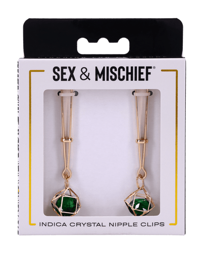 Sportsheets Sex and Mischief Crystal Nipple Clips - Loveangels