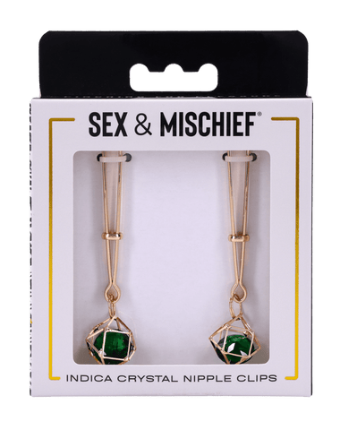 Sportsheets Sex and Mischief Crystal Nipple Clips - Loveangels