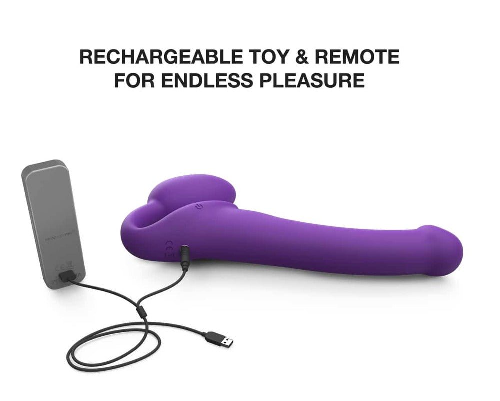 Strap - On - Me Vibrating Bendable Strapless Strap - On With Remote - Loveangels