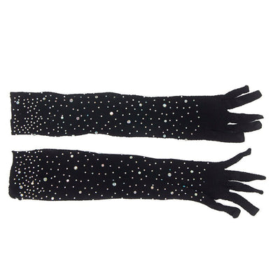 Subblime Accesories Charming Black Glitter Gloves - Loveangels