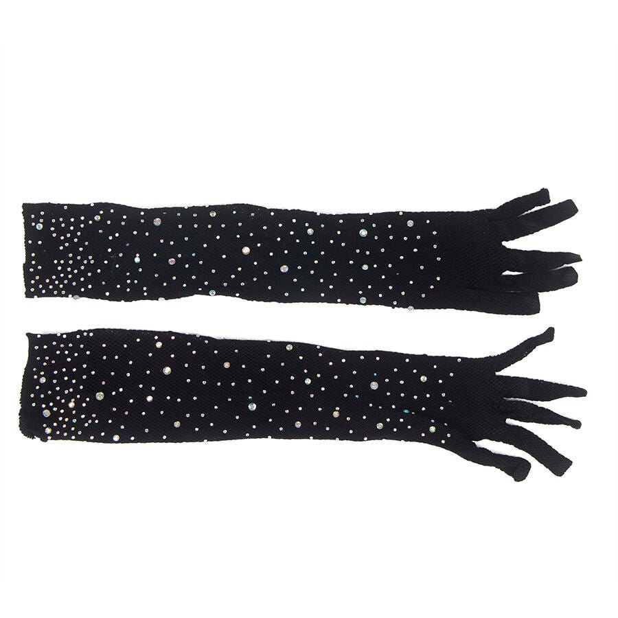 Subblime Accesories Charming Black Glitter Gloves - Loveangels