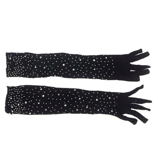 Subblime Accesories Charming Black Glitter Gloves - Loveangels