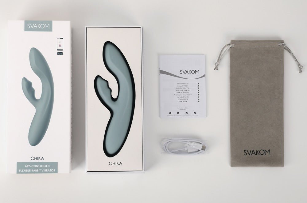 Svakom Chika Flexible Green Rabbit With Heat And App Control - Loveangels