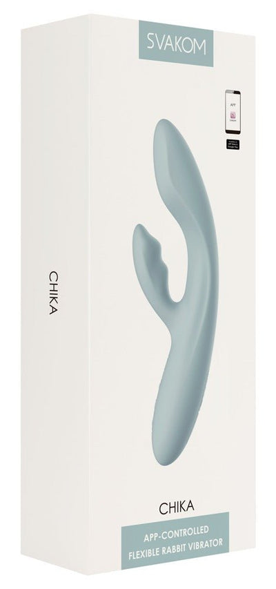 Svakom Chika Flexible Green Rabbit With Heat And App Control - Loveangels