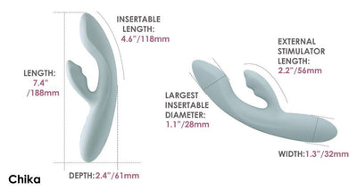 Svakom Chika Flexible Green Rabbit With Heat And App Control - Loveangels