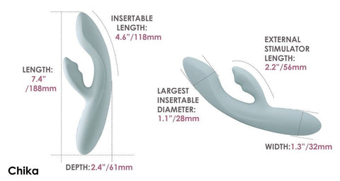 Svakom Chika Flexible Green Rabbit With Heat And App Control - Loveangels
