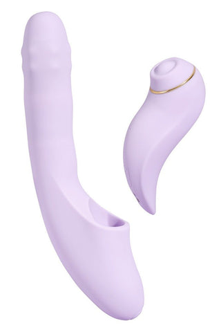 Svakom DuoGlow App Control Thrusting Beaded Vibrator With Pulsating Stimulator - Loveangels