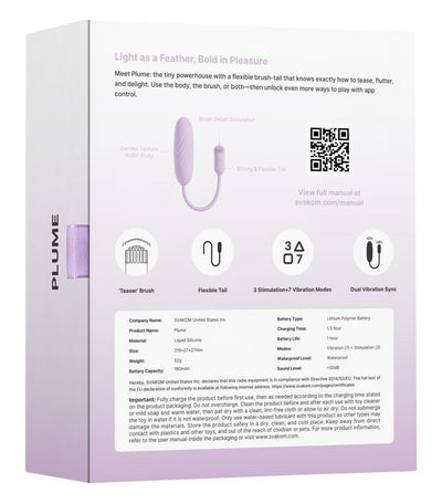 Svakom Plume Flexible Brush-Tail Bullet Vibrator - Loveangels